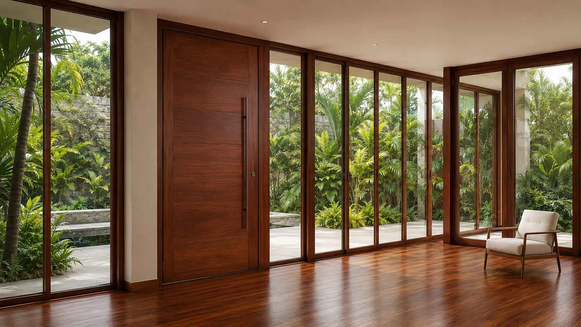 Architectural timber door setting